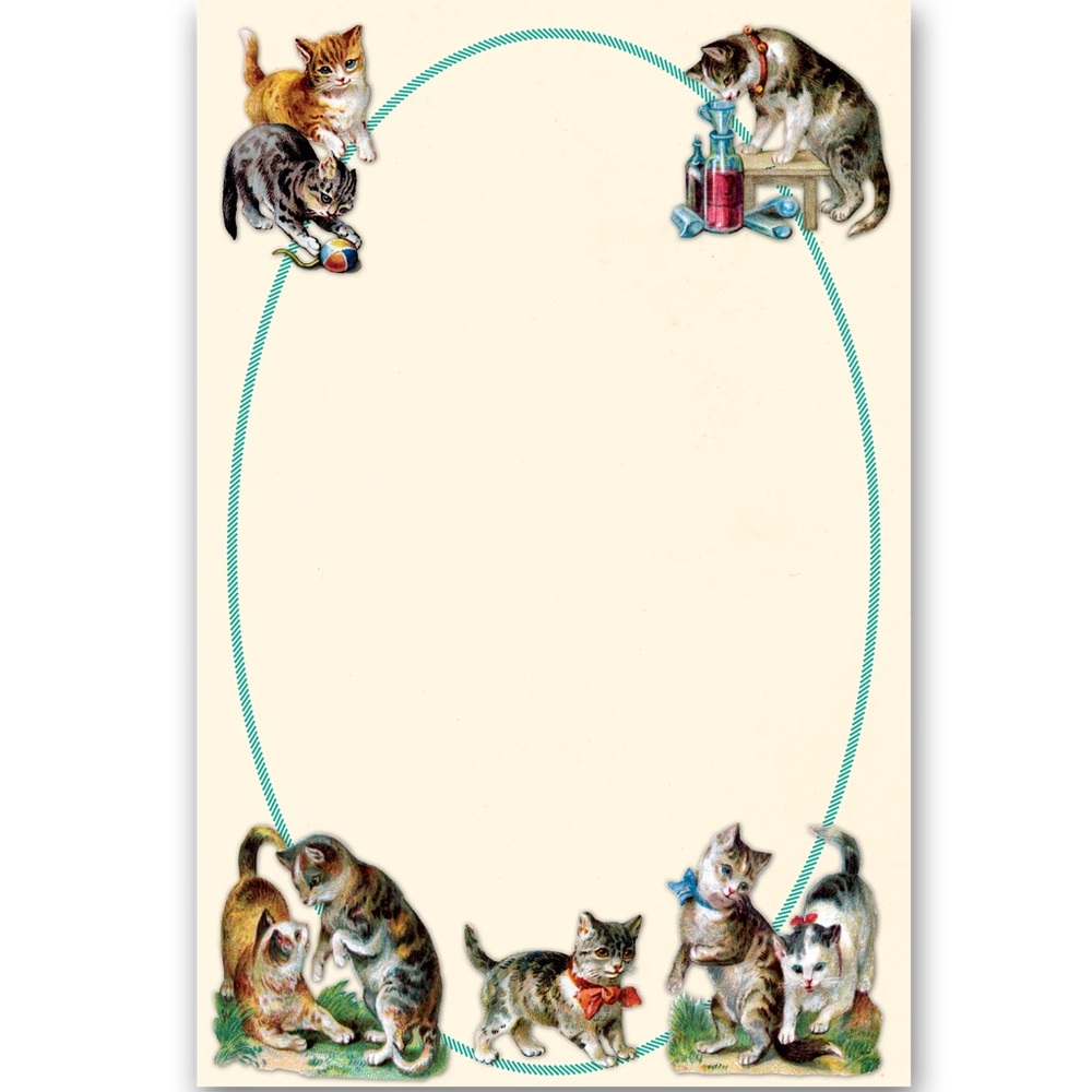 Last* Laughing Elephant stationary set Kittens Play! Decorative sheets envelopes